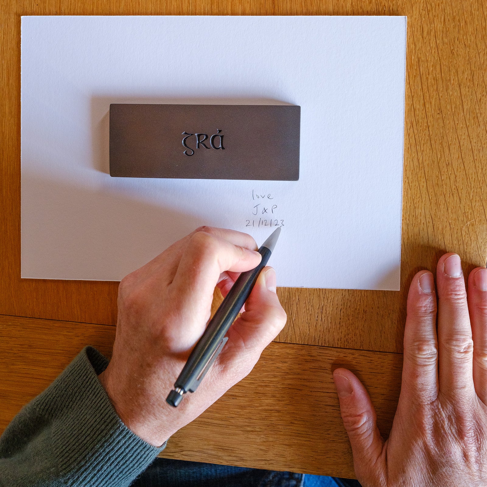 Photo of product being personalised